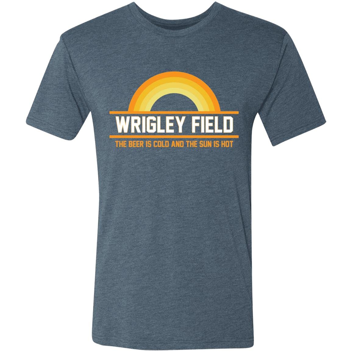 Wrigley Field Beer & Sunshine Tri-Blend T-Shirt - Chicago Cubs Baseball Fan Gift - Soft Cotton Tee for Game Day & Summer Outings
