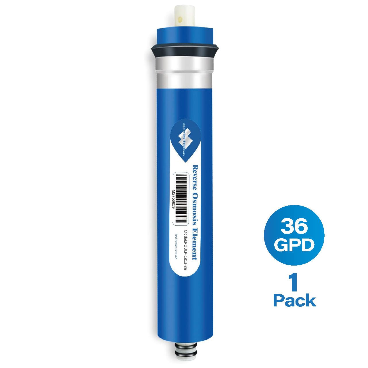 Membrane Solutions RO 50/75/100/150 GPD Reverse Osmosis Water Filter Replacement Cartridge for Under Sink Purification System - Perfect for Home, Office & RV Water Filtration Needs