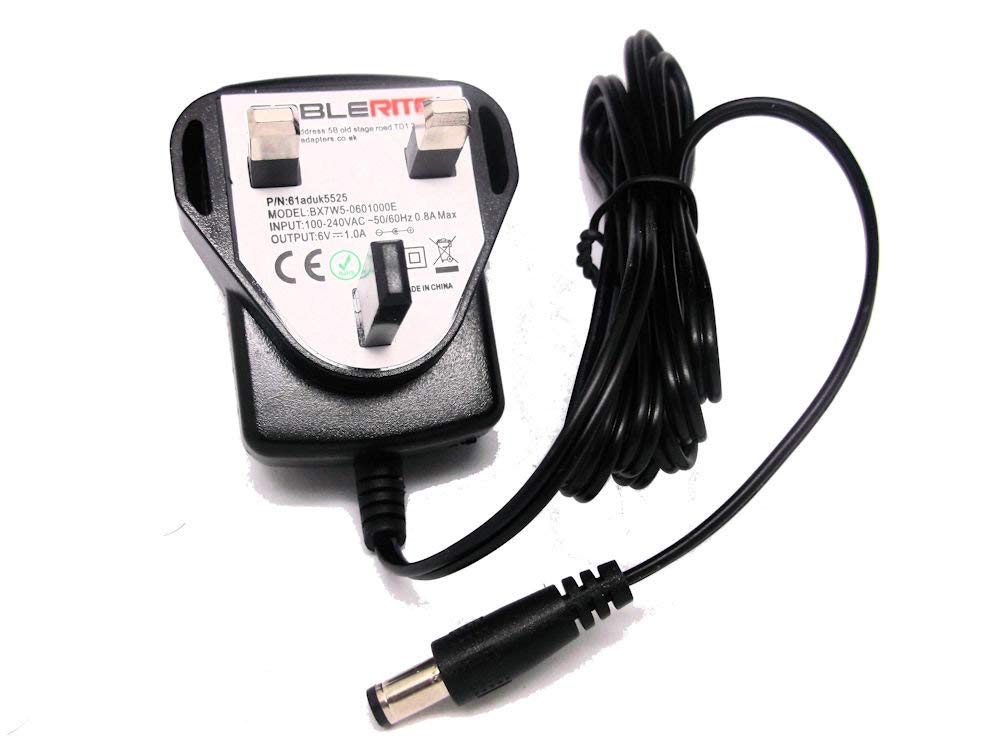 6V 0.6A Power Supply Adapter for Friedland Bush BD-1706 DAB Radio - AC/DC Charger Cable for Home & Car Use
