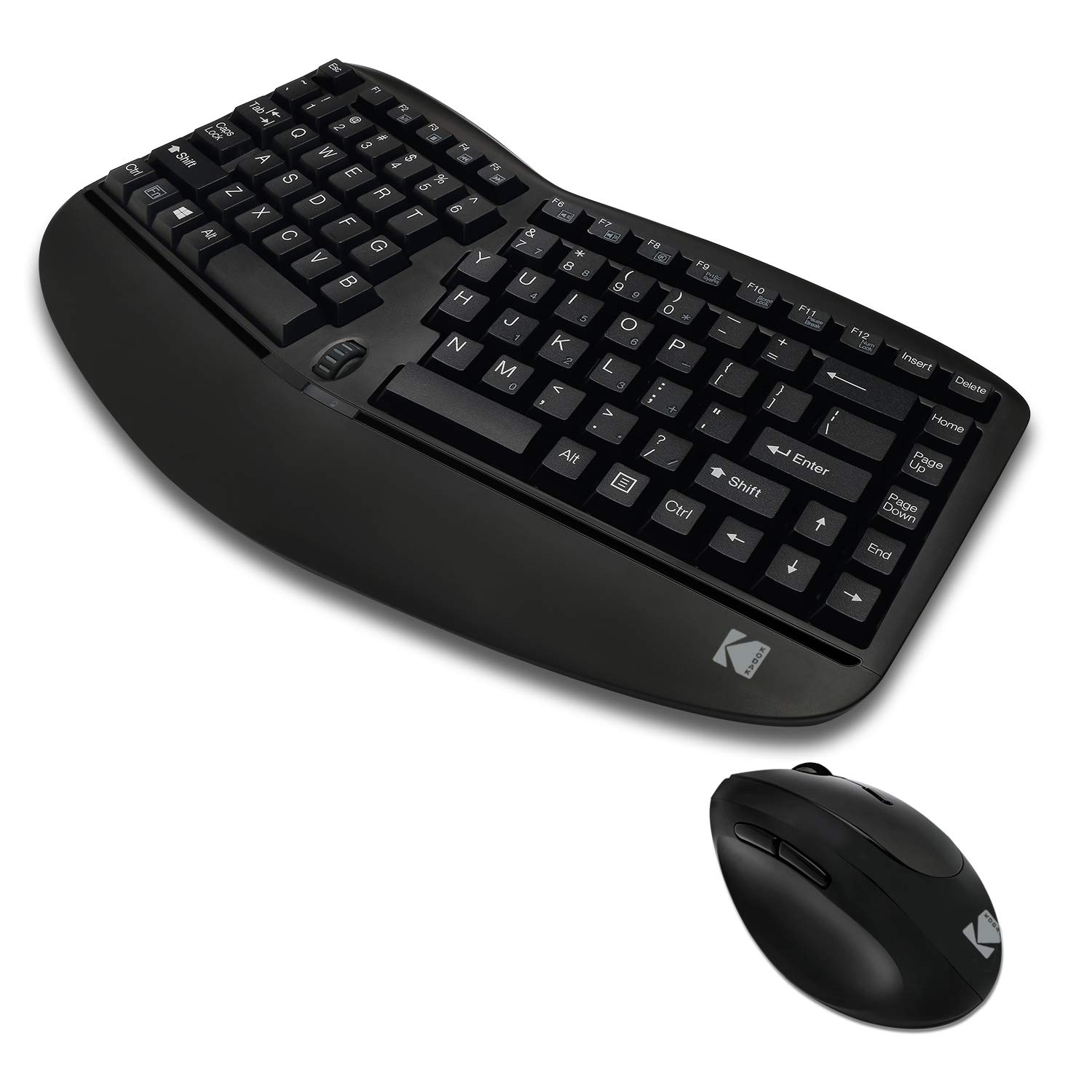 Truform 1150 Wireless Ergonomic Mini Keyboard and Optical Mouse Combo - Compact Design for Comfortable Typing & Precise Cursor Control - Perfect for Office, Home & Travel Use