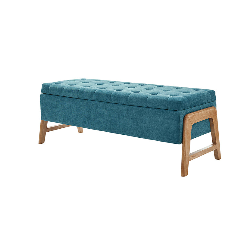 Salina Mid-Century Modern Inspired Storage Bench - Stylish Entryway & Living Room Seating with Hidden Storage - Perfect for Small Spaces & Home Organization
