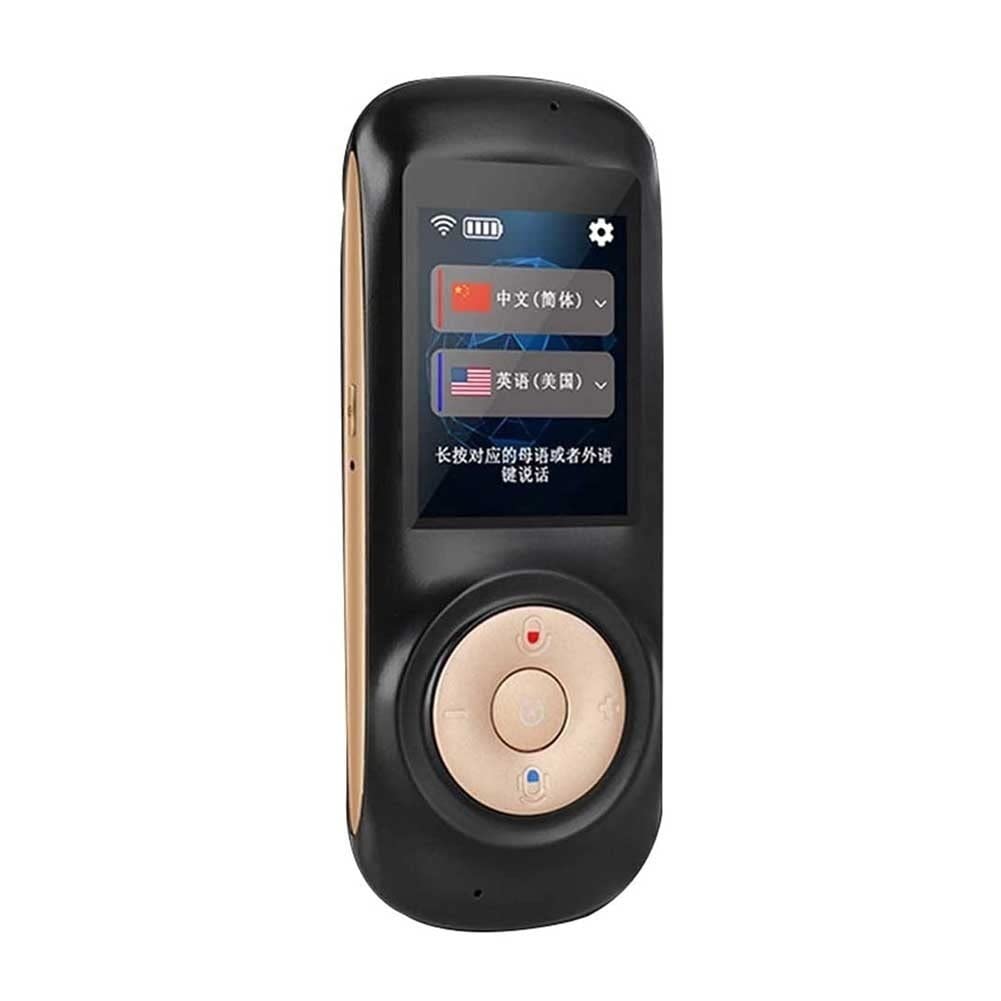Real-Time Two-Way Multi-Language Translator Device - 70+ Online Languages, 2.4 Inch Touch Screen, Portable Instant Voice Translator for Travel & Business (Black) - Perfect for International Meetings, Study Abroad & Overseas Travel Communication