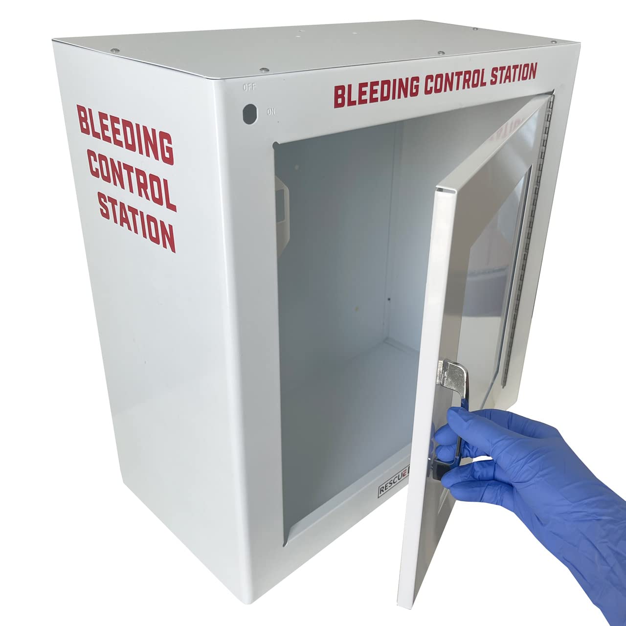 Rescue Essentials Bleeding Control Cabinet - First Aid Trauma Kit for Emergency & Disaster Preparedness - Perfect for Hospitals, Schools, and Workplace Safety
