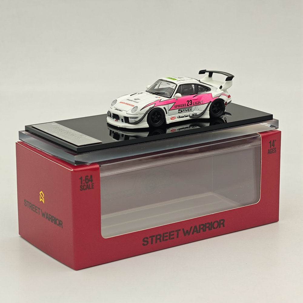 1/64 Scale RWB Porsche 993 Rauh Welt Modified Pink #23 Short Wing Diecast Model Car - Limited Edition Collectible for Display & Racing Enthusiasts