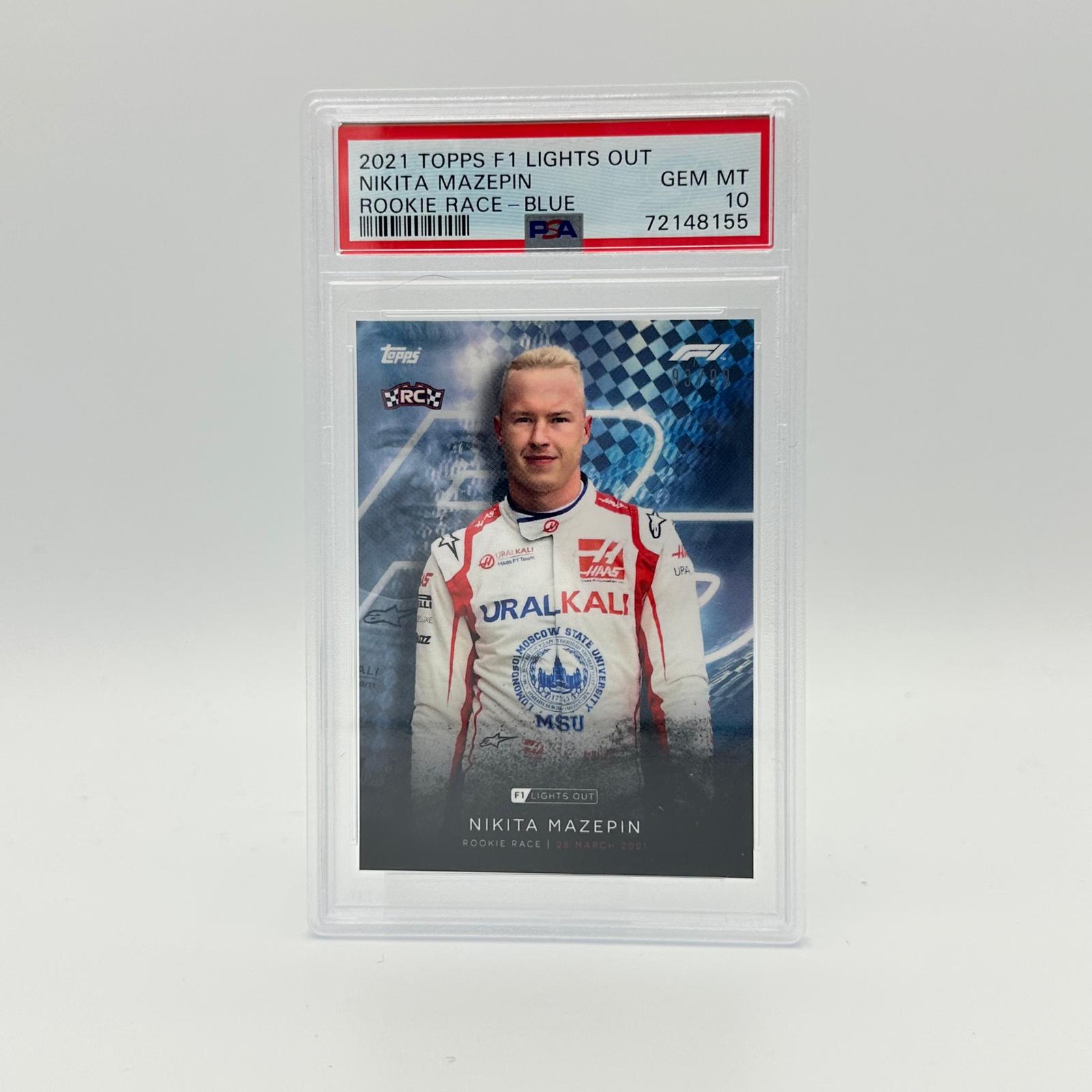 PSA 10 Graded 1993/99 Nikita Mazepin Rookie Race Card - Perfect for Collectors, Sports Memorabilia Enthusiasts & F1 Racing Fans