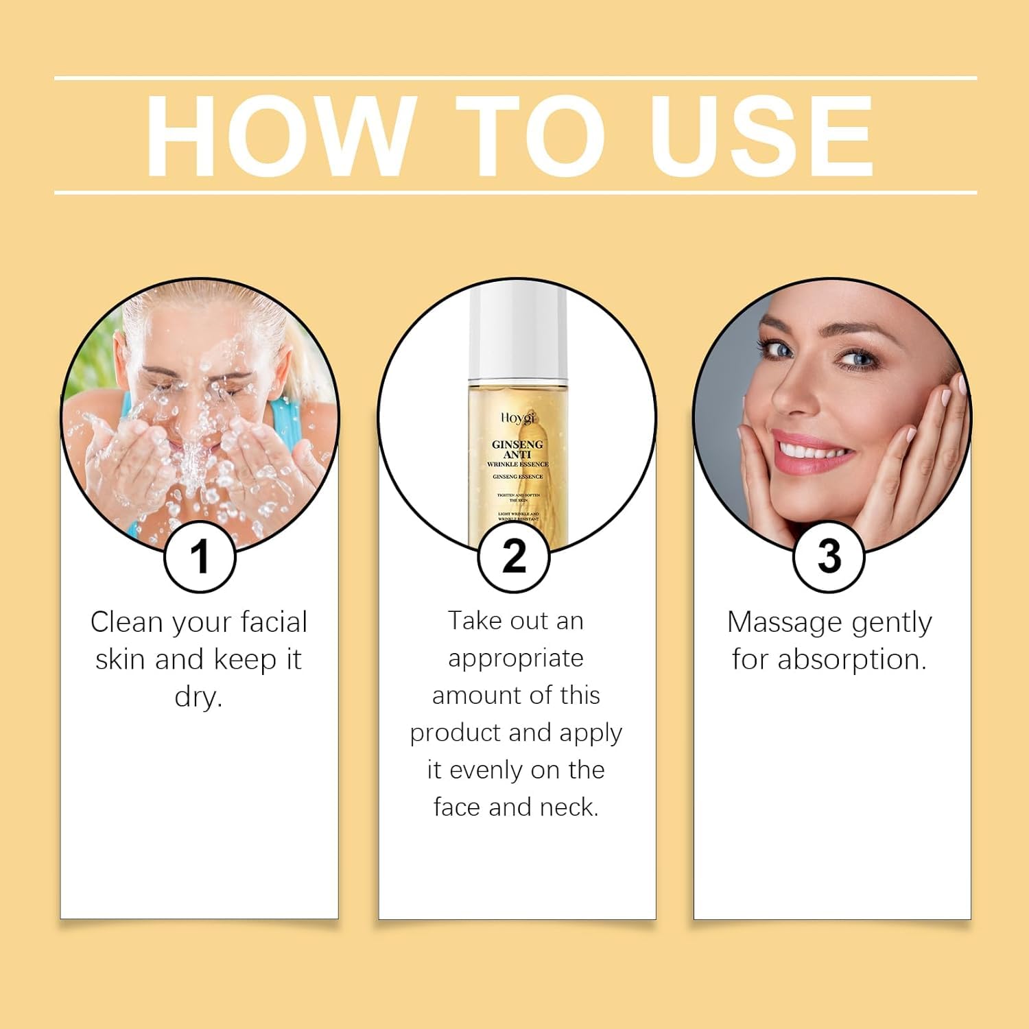 Premium Korean Ginseng Anti-Aging Essence - Hydrating Facial Toner with Multi-Peptide Complex for Wrinkle Reduction & Deep Moisturizing | Fights Fine Lines & Signs of Aging | Perfect for Daily Skincare Routine & Nighttime Rejuvenation (1PC)