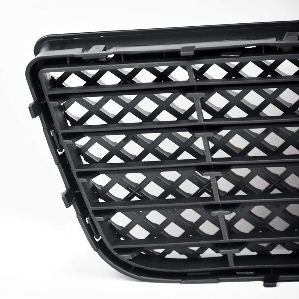 Glossy Black ABS Mesh Front Upper Hood Grill & Lower Bumper Grille Guard Compatible with 2006-2013 Chevy Impala / 2014-2016 Limited - Perfect for Car Customization & Off-Road Protection