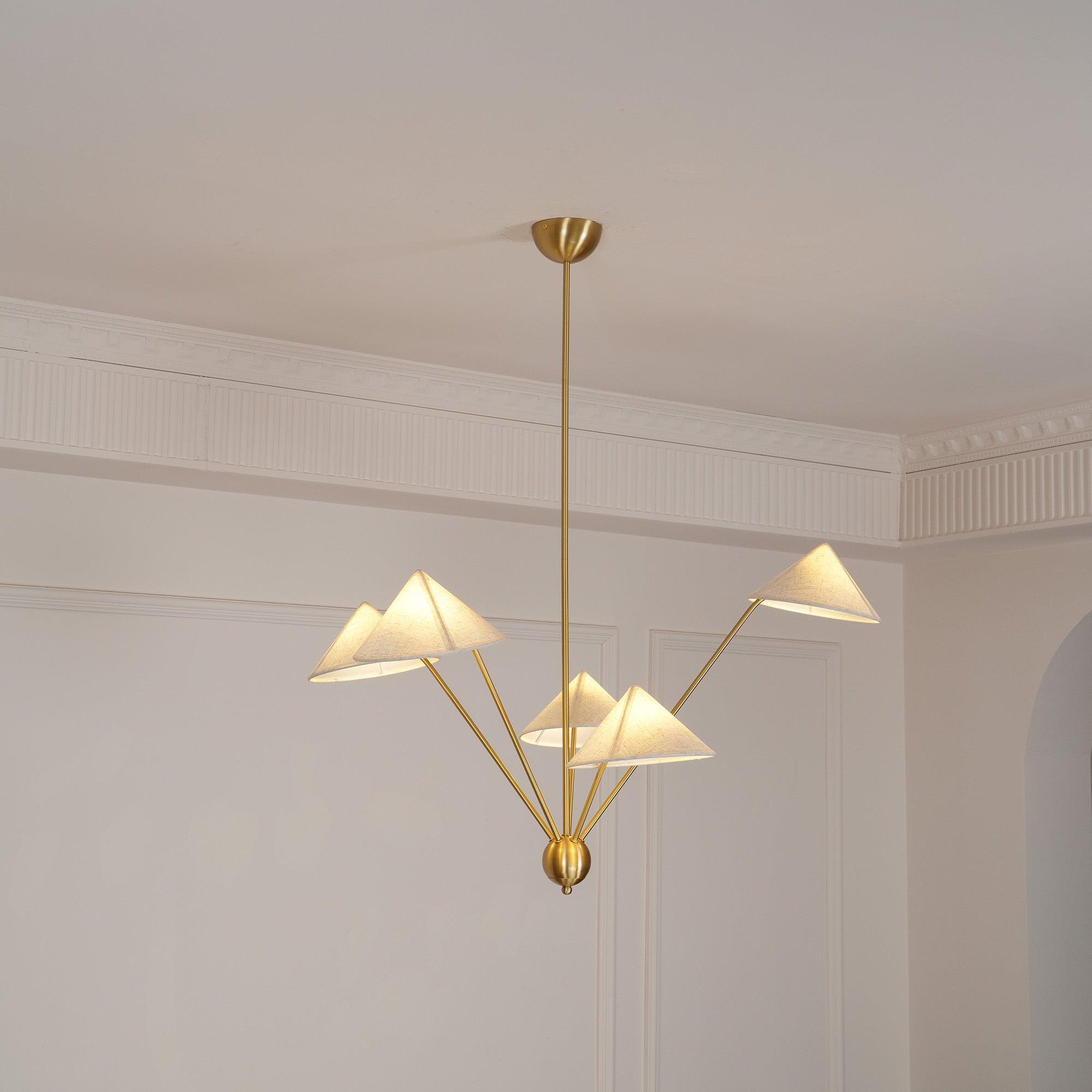Elegant Mantis Chandelier - Modern Insect-Inspired Lighting Fixture for Dining Room, Living Room, and Bedroom Decor