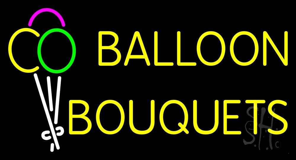 13x24 Inch LED Neon Balloon Bouquets Sign with Dimmer - Black Square Acrylic Backing for Storefront & Interior Decor | Perfect for Birthday Parties, Weddings & Retail Displays