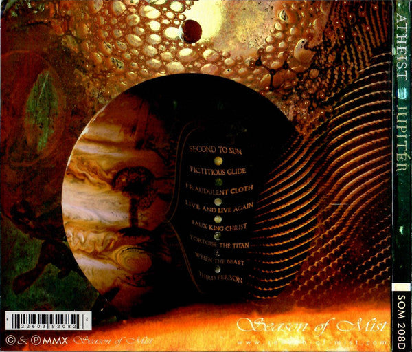 Atheist - Jupiter (Limited Edition CD Album, Digipak, NM/M Condition) – Perfect for Metal Music Collectors & Audiophiles