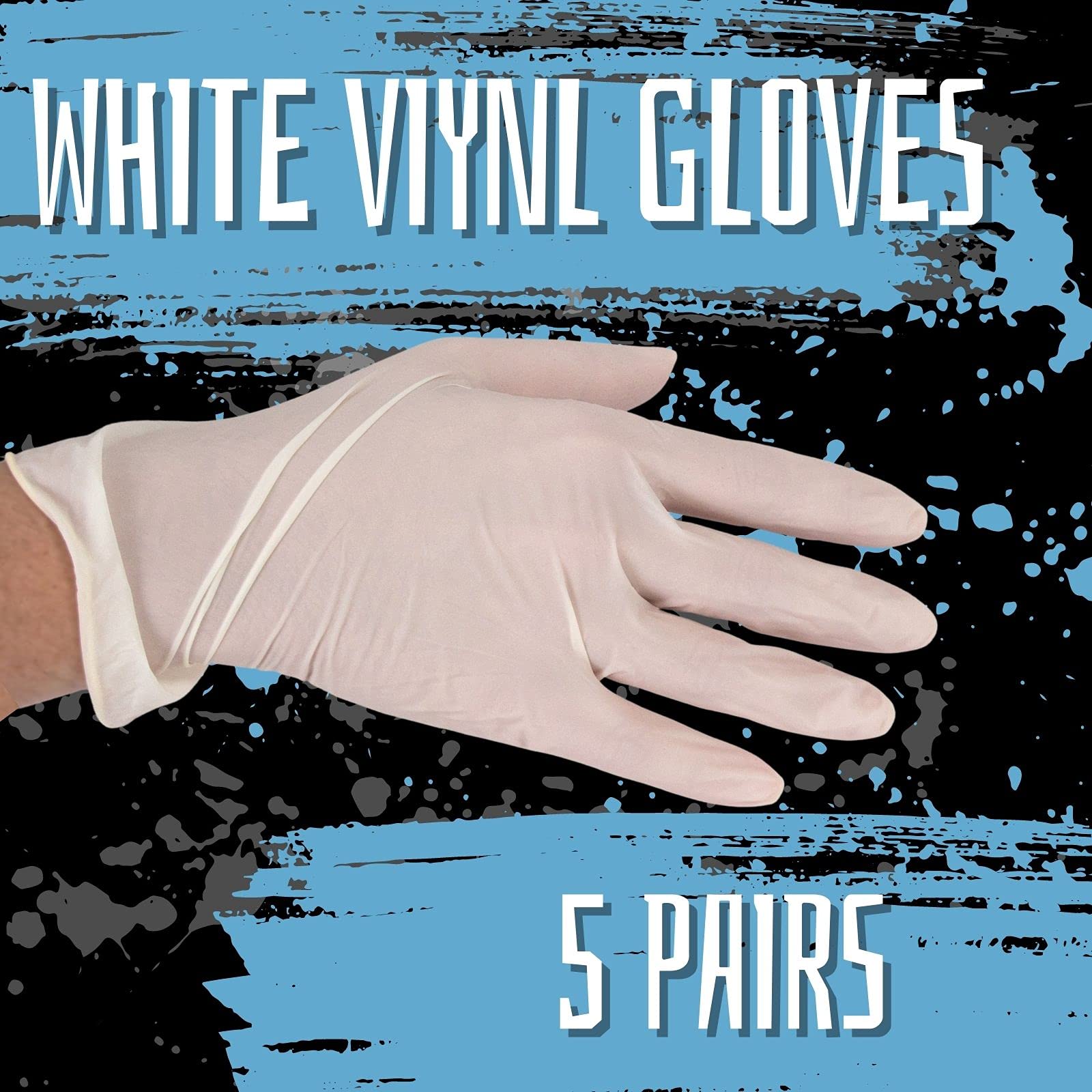 **Grafix Edge Vinyl Gloves – Powder Coated, Durable, One Size Fits All – Protects Hands from Paints, Solvents & Chemicals – Ideal for Urban Art, DIY Projects & Cleaning**