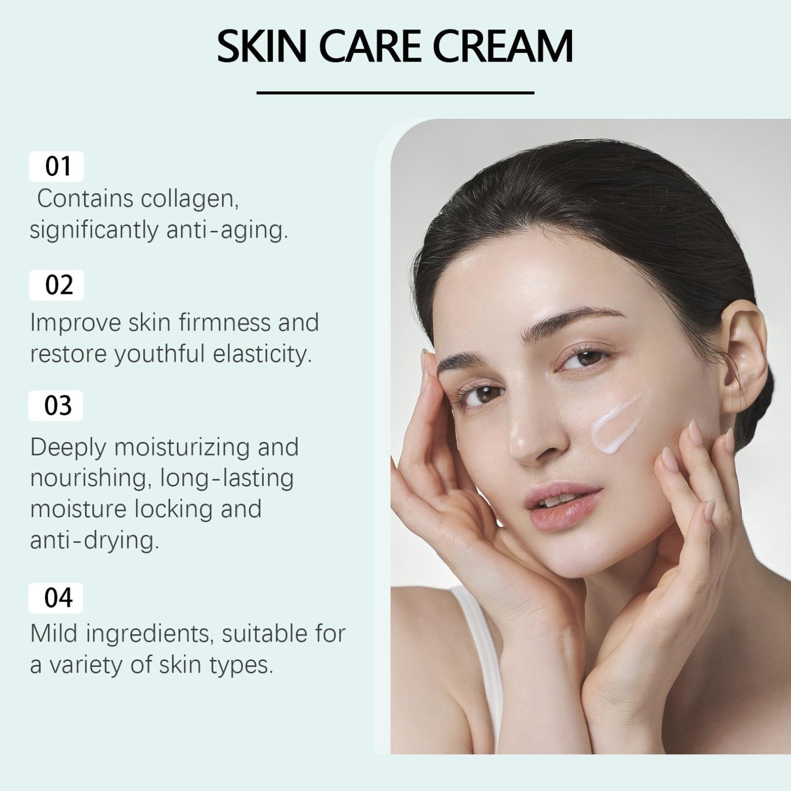 Collagen Power Lifting Face Cream - Anti-Aging Moisturizer with Hyaluronic Acid for Wrinkle Reduction & Skin Tightening | Hydrating Night Cream for Women & Men | Perfect for Daily Skincare Routine & Anti-Wrinkle Treatment