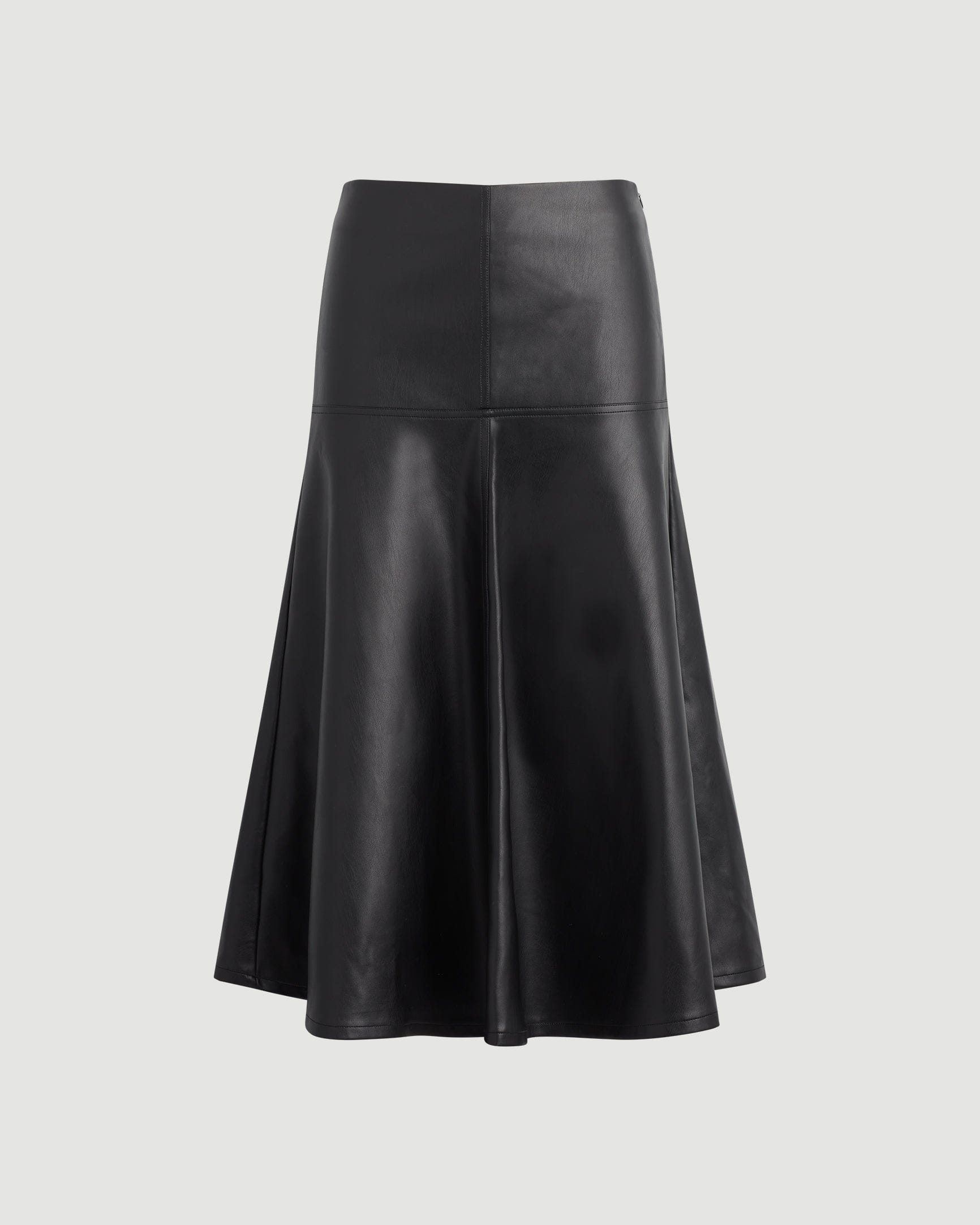 Harley Vegan Leather A-Line Skirt for Women - Petite Size, Faux Leather Mini Skirt for Casual & Party Wear - Perfect for Office, Date Night & Clubbing