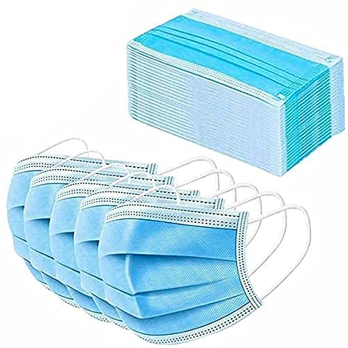 Skarink 3-Ply Disposable Surgical Face Masks for Men & Women - Breathable Protective Blue Masks (50 Pack) | Ideal for Hospitals, Clinics, Travel & Daily Protection