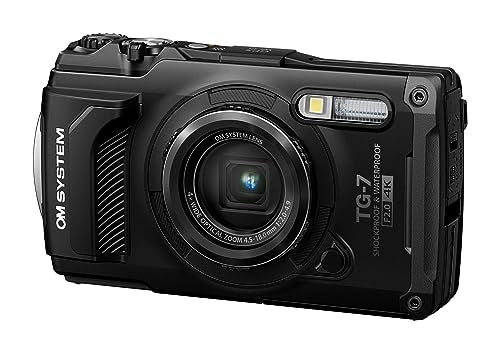 OM SYSTEM Tough TG-7 Waterproof Digital Camera 16MP 4K Video - Perfect for Underwater Photography, Hiking & Outdoor Adventures