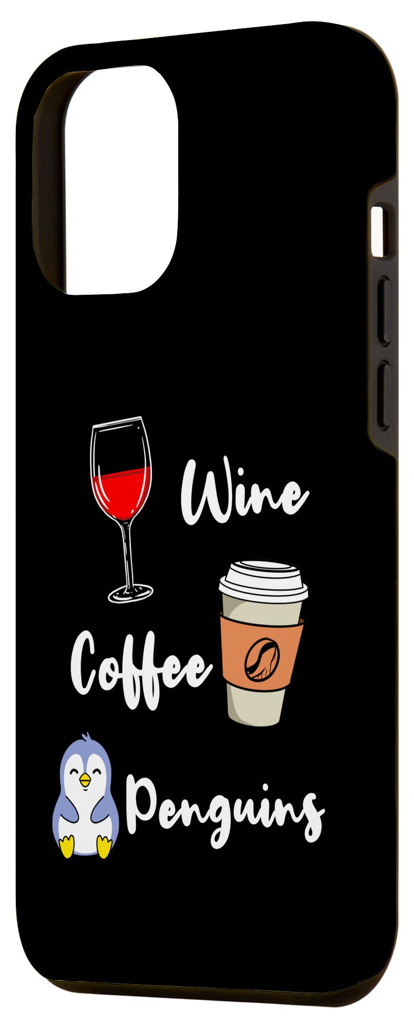 iPhone 12 Pro Max Case - Premium Luxury Wine & Coffee Color Penguin Design - Slim Protective Cover for Everyday Use, Work & Travel