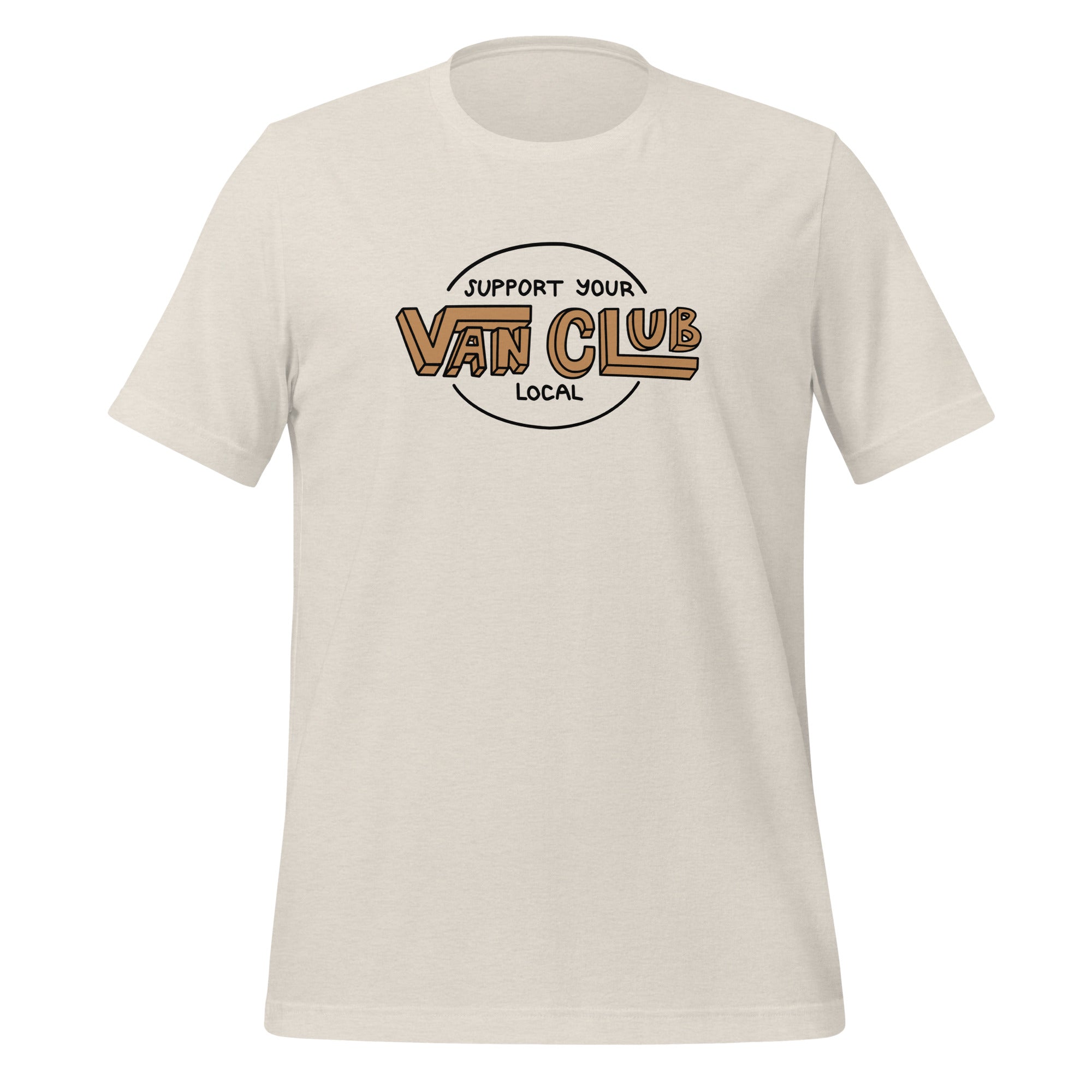 Support Your Local Van Club T-Shirt - Vintage Van Life Apparel for Road Trips & Camping Adventures