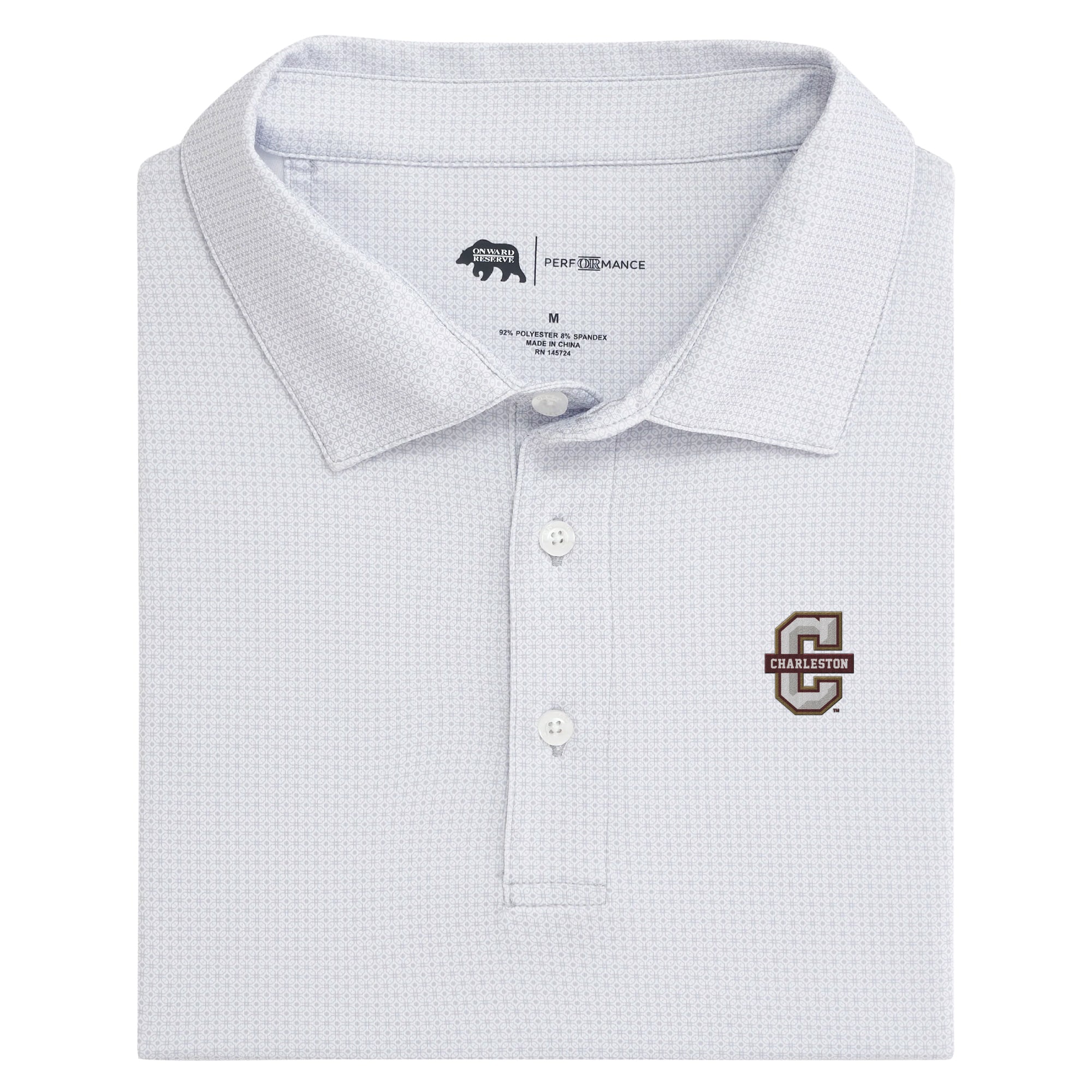 College of Charleston Printed Performance Polo Shirt - Moisture Wicking & Breathable for Men & Women - Perfect for Golf, Tennis & Campus Wear