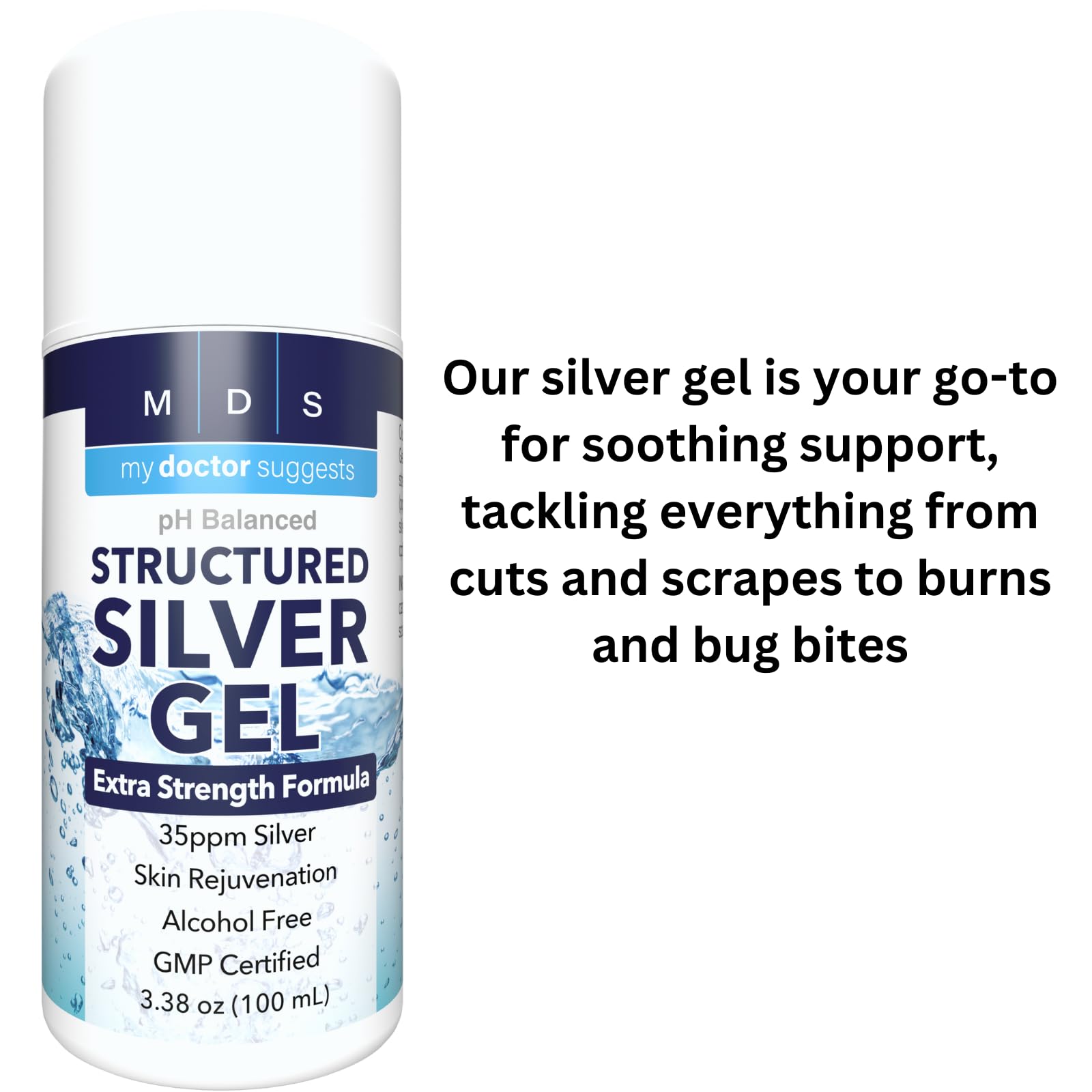 Extra Strength Silver Gel - 35ppm Colloidal Silver Gel for Maximum Potency | Therapeutic Grade Skin Care Solution | Supports Wound Healing & Skin Repair | Perfect for First Aid Kits & Daily Skin Care