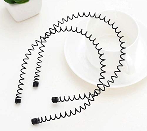 2 Pack Metal Black Slim Headband Hair Hoop with Teeth - Sleek Hair Accessory for Women & Girls | Perfect for Work, Gym, and Everyday Styling