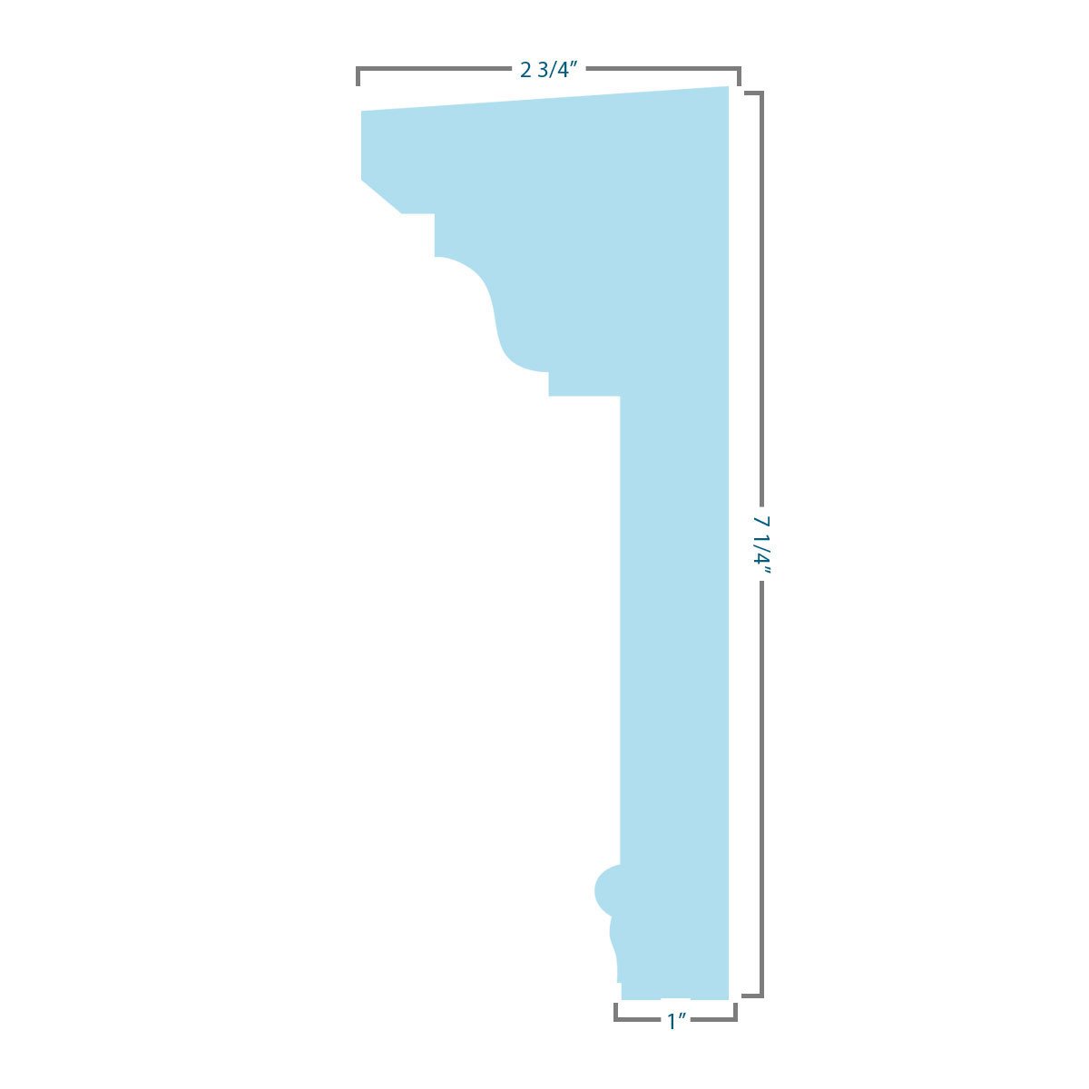 Ekena Millwork CRH07X129KA Primed White Crosshead Moulding - 129