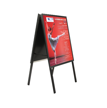 24x24 A-Frame Sign Holder with Security Screws - 1 1/4