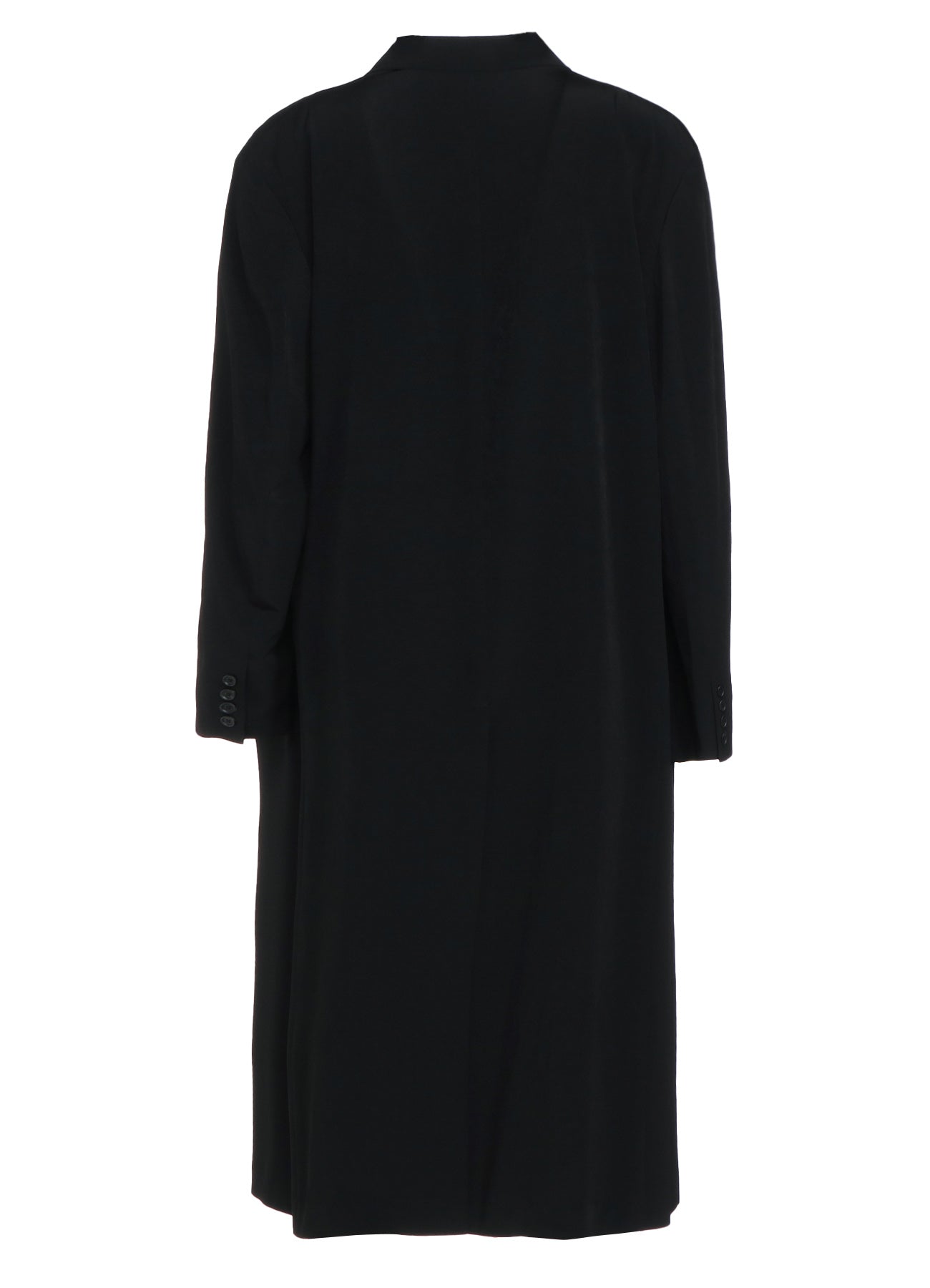 Elegant Crepe de Chine Oversized Notched Lapel Long Jacket for Women - Perfect for Office Wear, Evening Events & Special Occasions