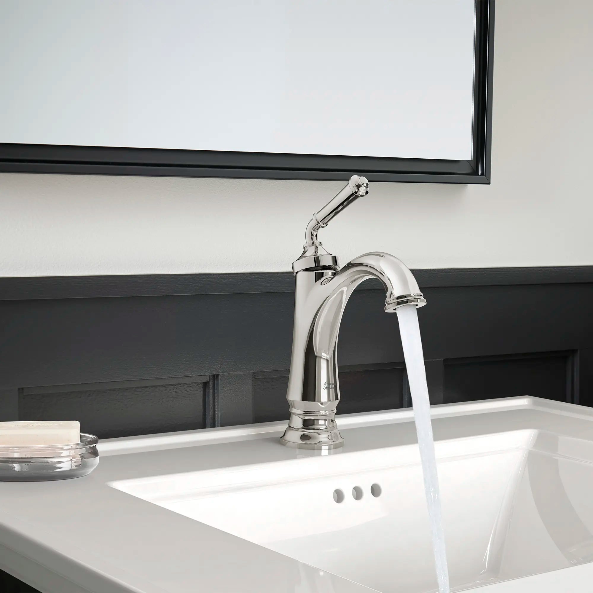 Delancey® Single Hole Single Handle Bathroom Sink Faucet 1.2 GPM Water-Saving Design with Lever Handle - Perfect for Modern Bathrooms, Powder Rooms & Guest Baths
