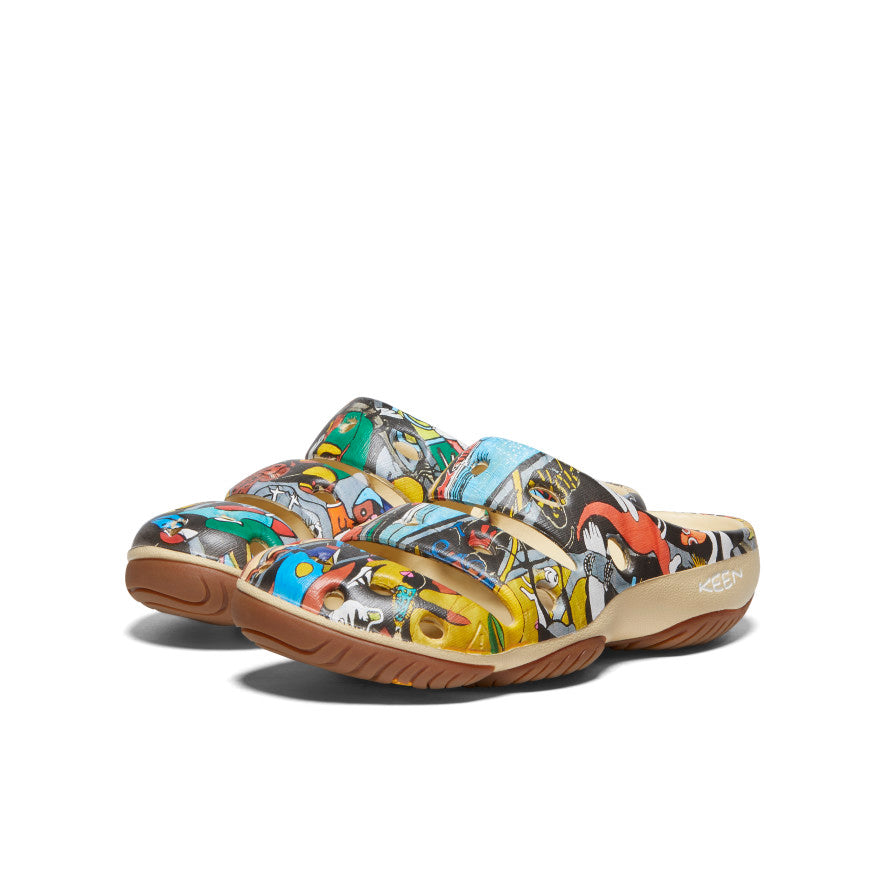 Women's Yogui Arts Clog x ARTPARA FUKAGAWA | Kujira To Nakamatachi - Stylish & Comfortable Japanese-Inspired Slip-On Shoes for Casual Wear, Home, and Outdoor Activities