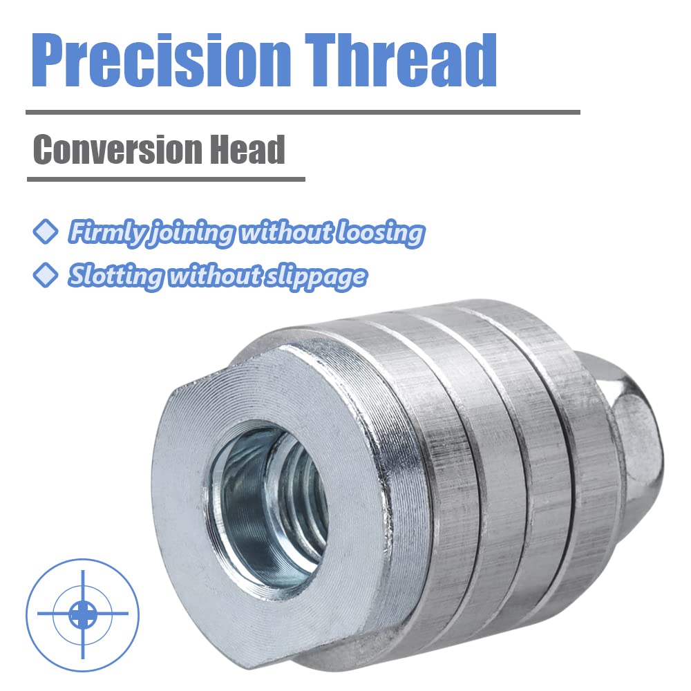 Mesee M14 Thread Quick Change Angle Grinder to Grooving Machine Adapter - Silver | Angle Grinder Slotter Conversion Head & Variable Slotting Tool Accessory | Perfect for Metalworking, Wood Carving & DIY Projects