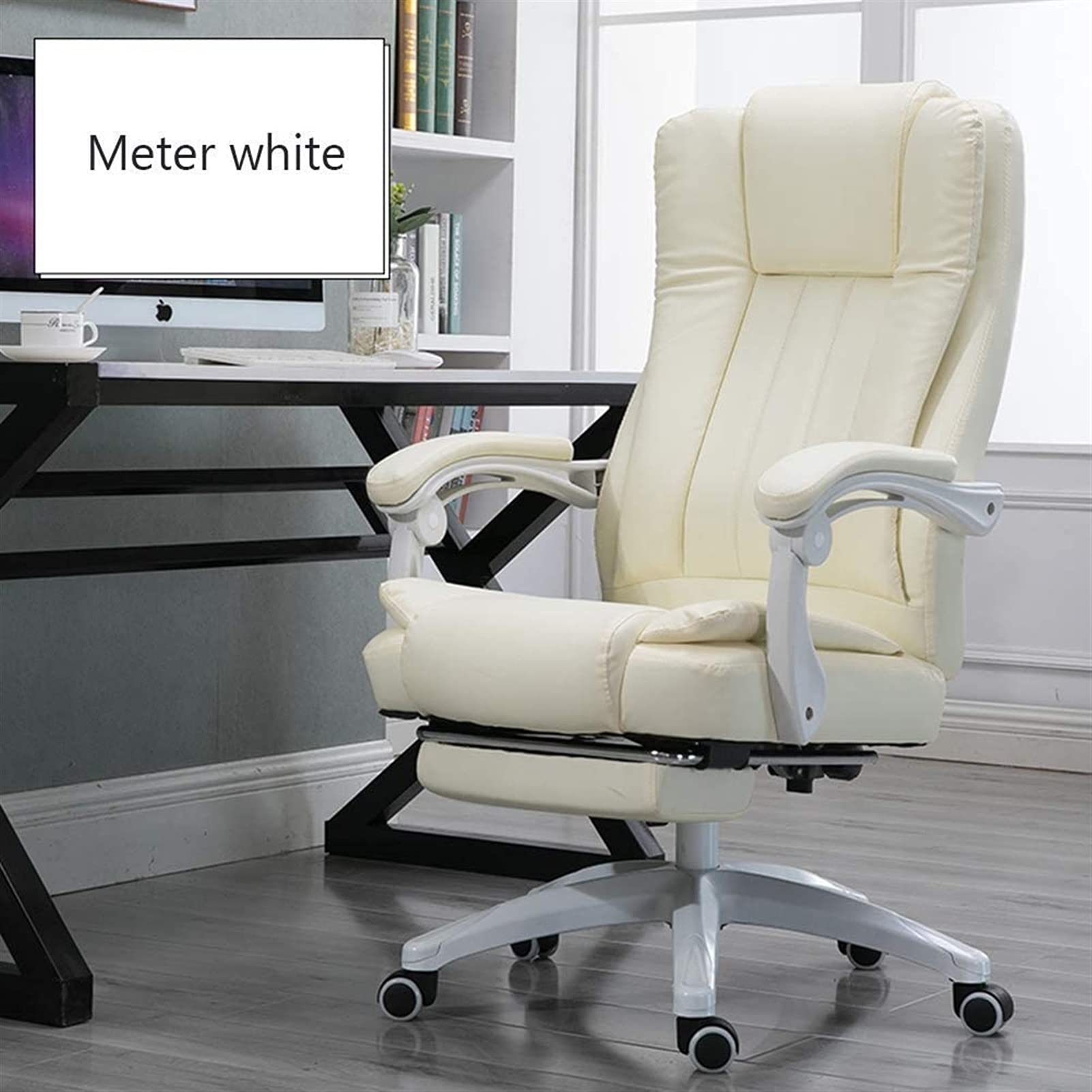 Ergonomic Swivel Computer Chair - Adjustable Reclining Office Chair for Home & Gaming, Portable Beauty Rest Chair with 360° Rotation (Color: F) | Perfect for Work, Study, and Relaxation