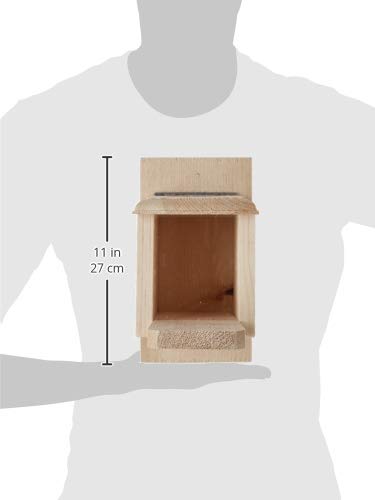 Premium Wooden Squirrel Peanut Feeder Box - Outdoor Wildlife Feeding Station for Backyard, Garden, and Park Use