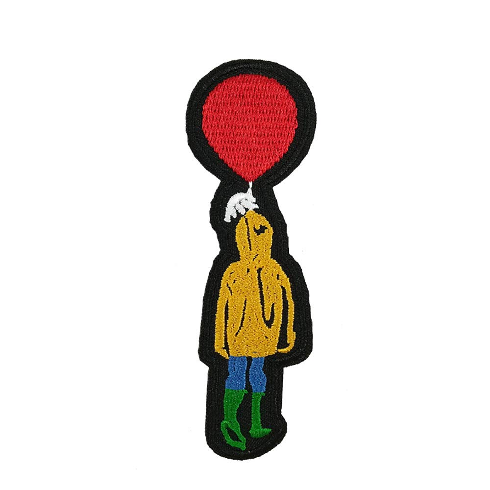 Horror We All Float Down Here Embroidered Iron On Patch - Scary Stephen King IT Inspired Sew-on Badge for Jackets, Backpacks, Hats & DIY Crafts