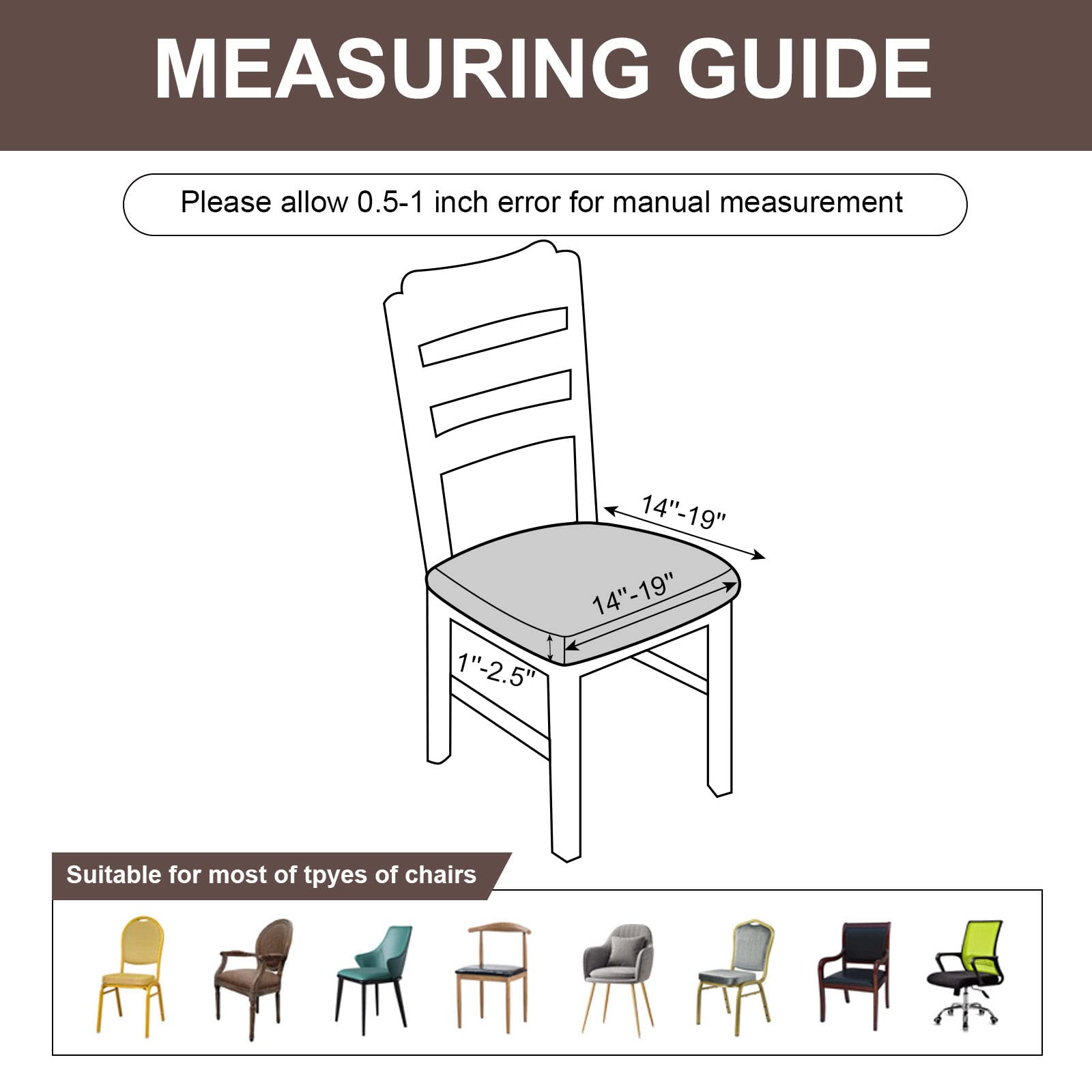 Waterproof Stretch Dining Chair Covers - 2 Pack Beige Slipcovers for Kitchen, Restaurant & Hotel Use - Universal Fit Seat Protectors for Home & Commercial Furniture