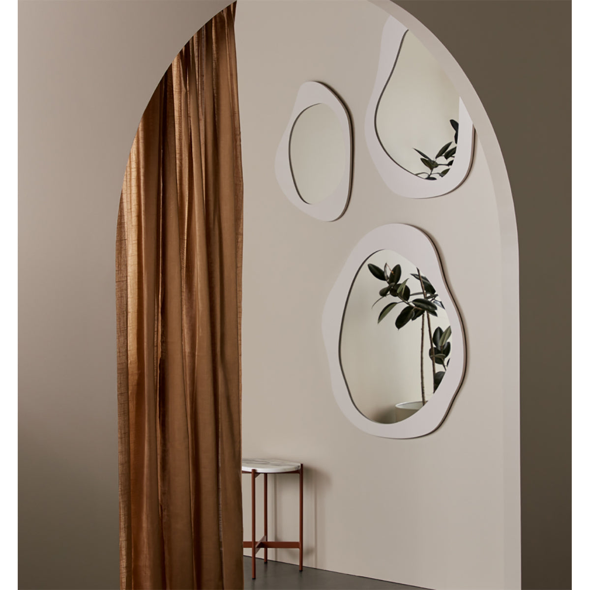 Aura Mirror (50 x 65cm) - Elegant Wall Decor for Living Room, Bedroom & Office | Feng Shui Home Accessories | Perfect for Meditation Spaces & Yoga Studios