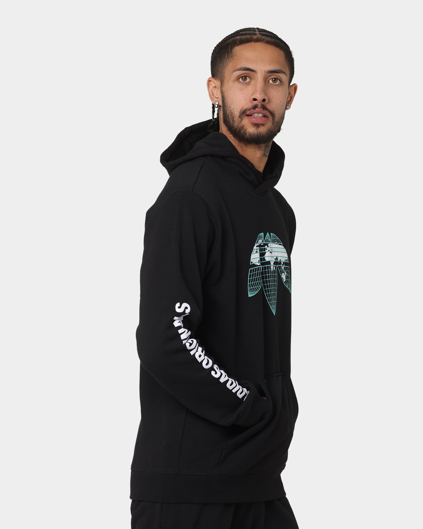 Adidas Graphics United Hoodie Black - Men's Casual Pullover Hooded Sweatshirt for Streetwear & Gym