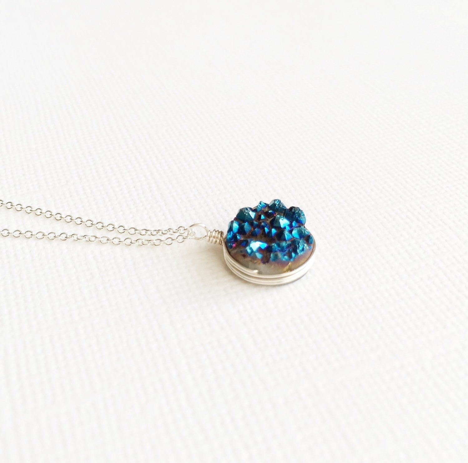 Grace Sapphire Blue Necklace (N123) - Elegant Jewelry for Women, Perfect for Weddings, Parties & Special Occasions