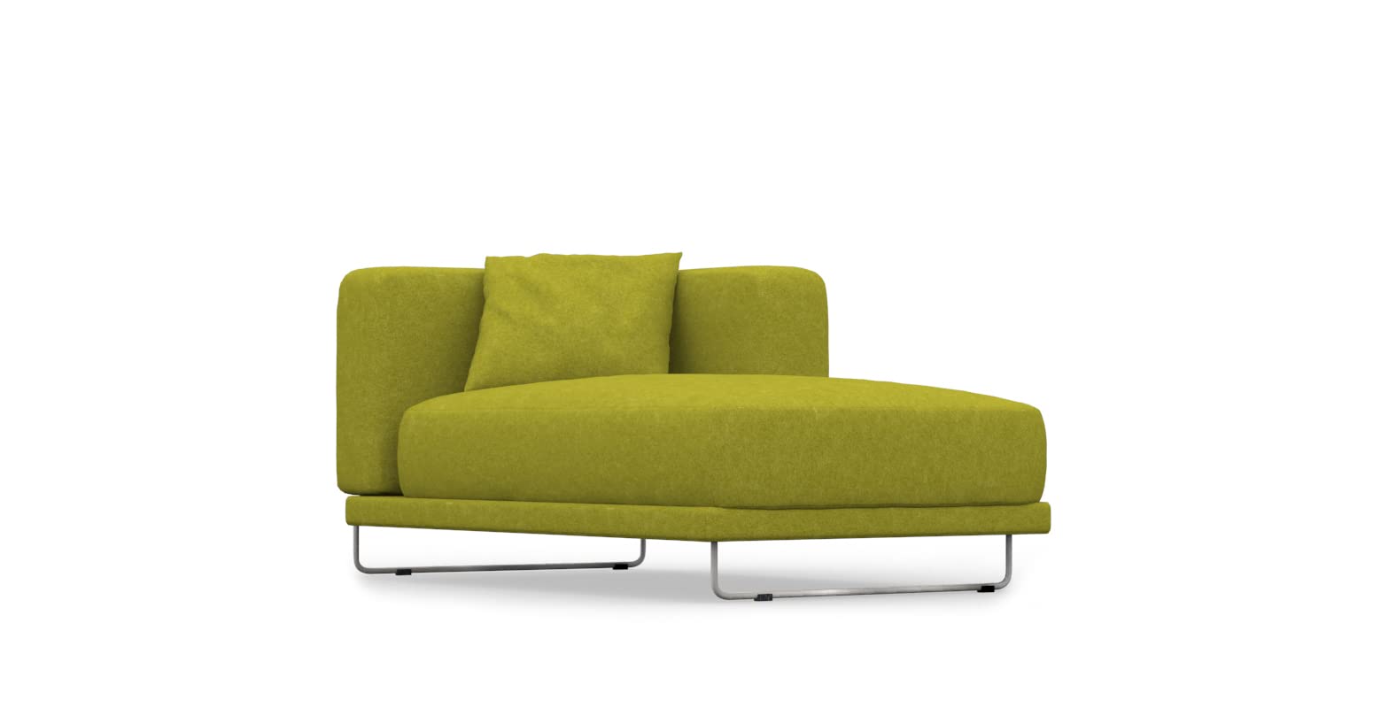 Premium Handmade Sofa Slipcover for IKEA TYLÖSAND Chaise Longue - Right Section Velvet Blend in Green | Washable Stretchable Furniture Protector for Living Room, Bedroom & Home Decor
