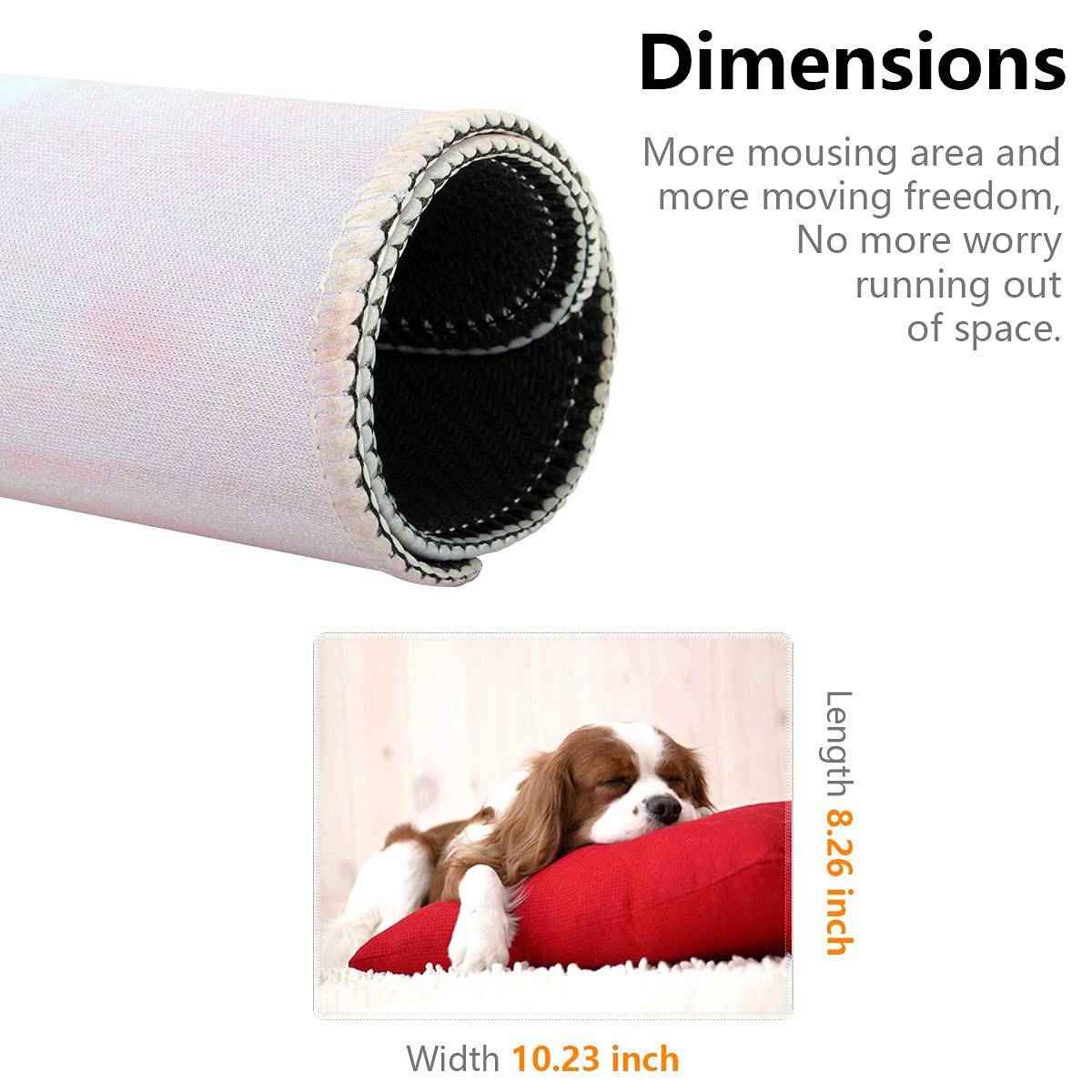 QiQisan Non-Slip Gaming Mouse Pad - Foldable Computer Mouse Mat with High Resolution for Desktop, Laptop & Keyboard | Cute Puppy Dog Design | Perfect for Gaming, Office Work & Home Use
