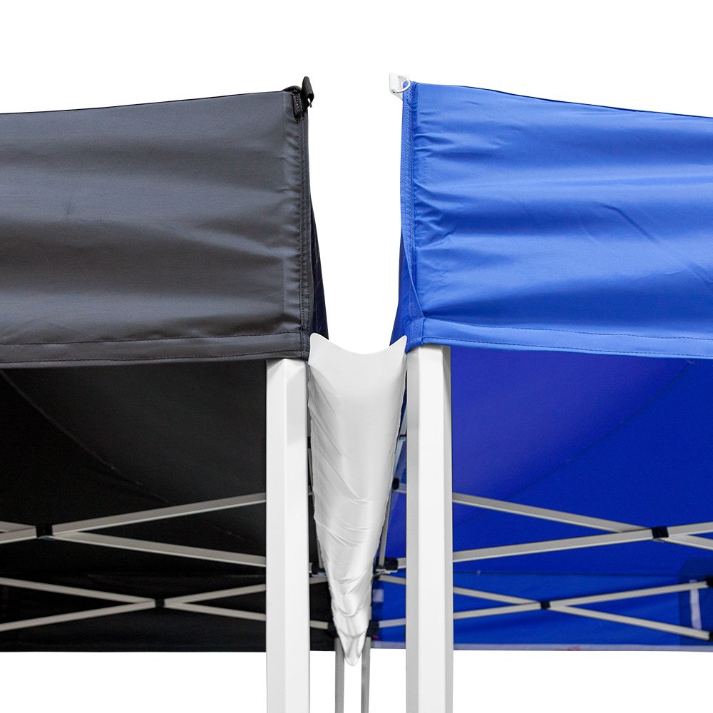 Vispronet 20ft Canopy Gutter - Heavy Duty White Vinyl Rain Gutter for 20x20 Pop Up Tents & Outdoor Canopies | 1.7lb Waterproof Tent Accessory with Loop Fasteners | Perfect for Camping, Backyard Parties & Outdoor Events