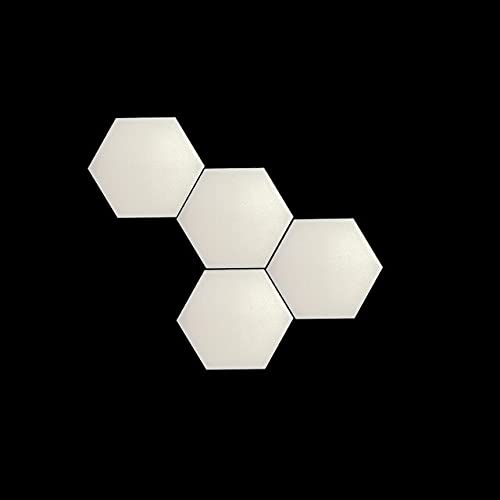 WUYUESUN Quantum LED Hexagon Night Light - Magnetic Modular Touch Control, Color Changing Honeycomb Wall Lamp for DIY Home Decor (White) - Perfect for Bedroom, Living Room, and Kids Room Lighting