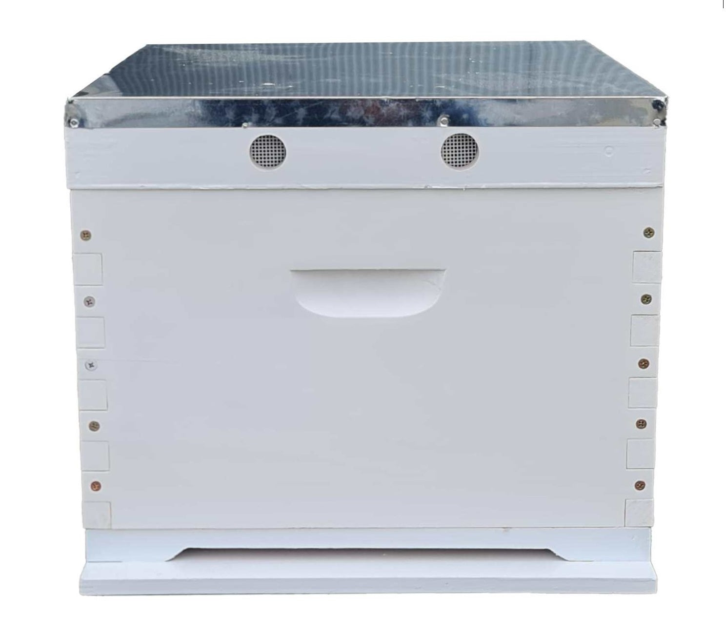 OZ ARMOUR Assembled & Painted Beehive Kit - Complete Single Box with Lid & Base for Beekeeping Beginners | Perfect for Backyard Honey Production & Pollinator Gardens