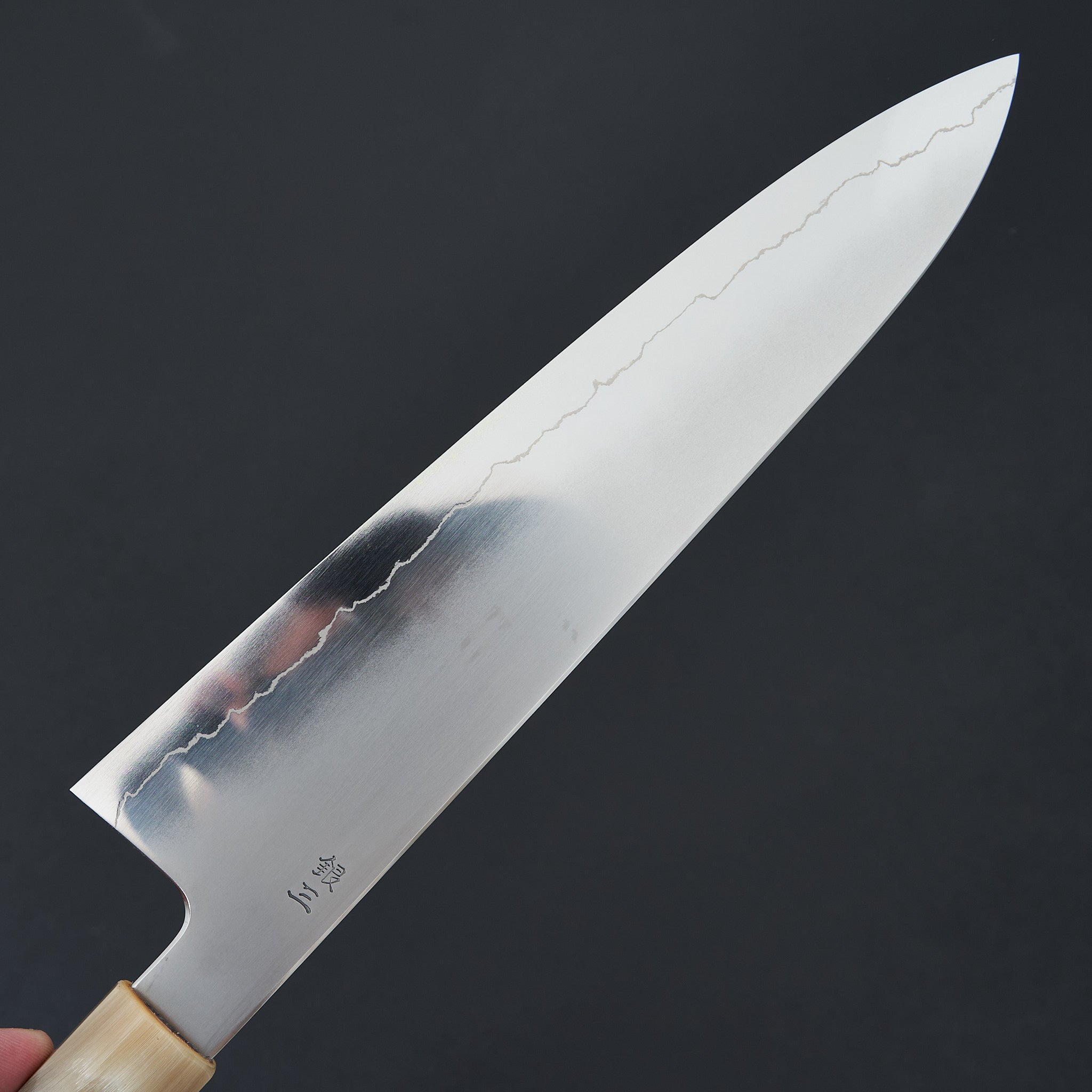 Hitohira Kikuchiyo Izo Silver #3 Gyuto 240mm Japanese Chef Knife with Yakusugi Cedar Handle - Perfect for Sushi, Meat Cutting & Professional Kitchen Use
