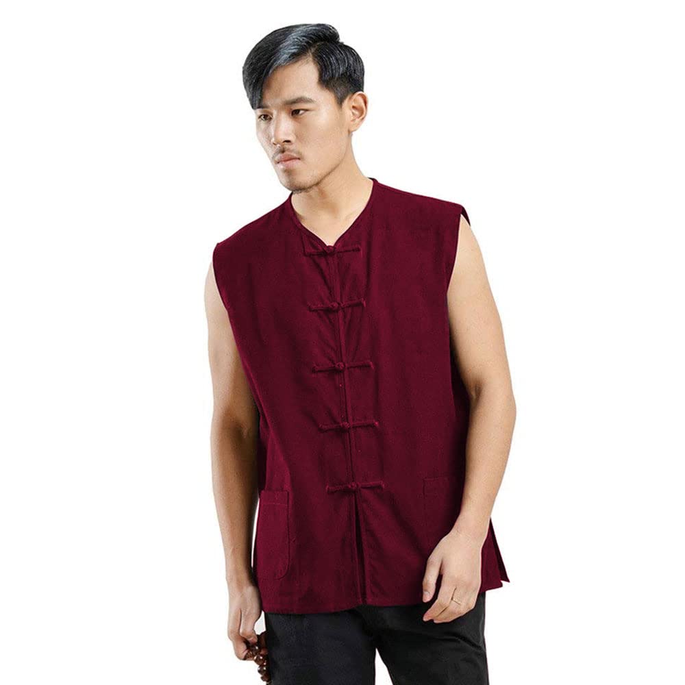 ZooBoo Kung Fu Uniform Vest - Traditional Chinese Qi Gong Martial Arts Clothing for Tai Chi, Wushu & Kung Fu Training - Perfect for Martial Arts Practice, Performance & Cultural Events