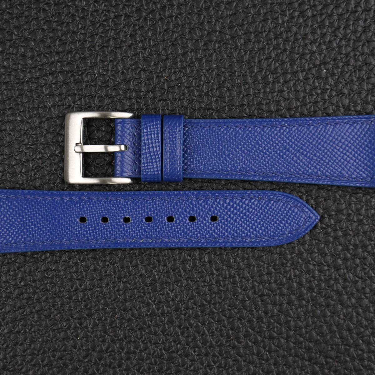 Handmade Classic Saffiano Leather Watch Band - Quick Release Replacement Strap 16mm 18mm 19mm 20mm 22mm for Men & Women (Blue) | Perfect for Apple Watch, Samsung Galaxy & Smart Watches | Dress, Casual & Business Wear Accessory