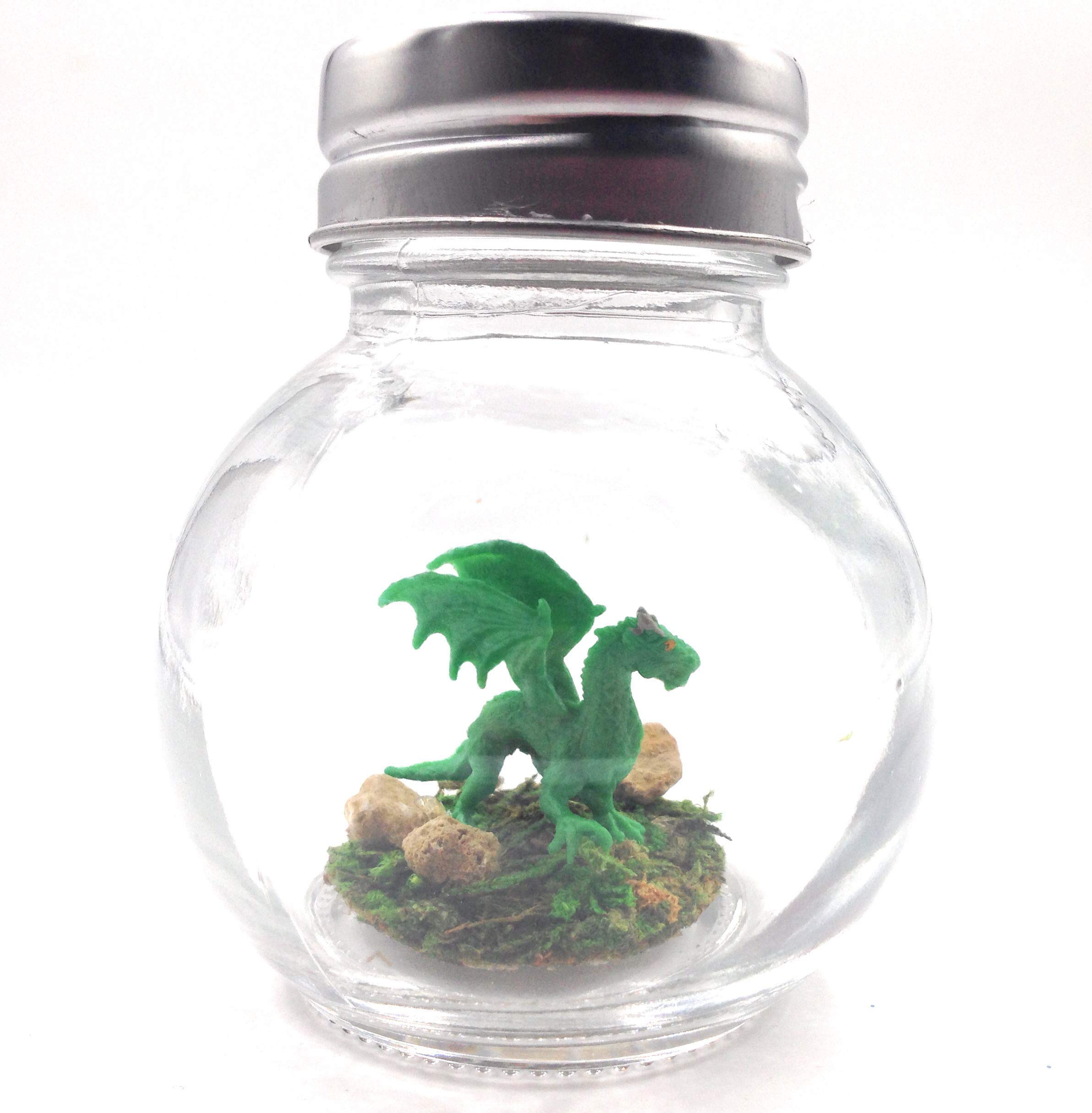 Mini Pet Dragon Green with Adoption Certificate - Cute Novelty Desk Toy for Office & Home Decor, Fun Stocking Stuffer Gift for Kids & Adults - Perfect for Stress Relief, Collectors & Fantasy Lovers