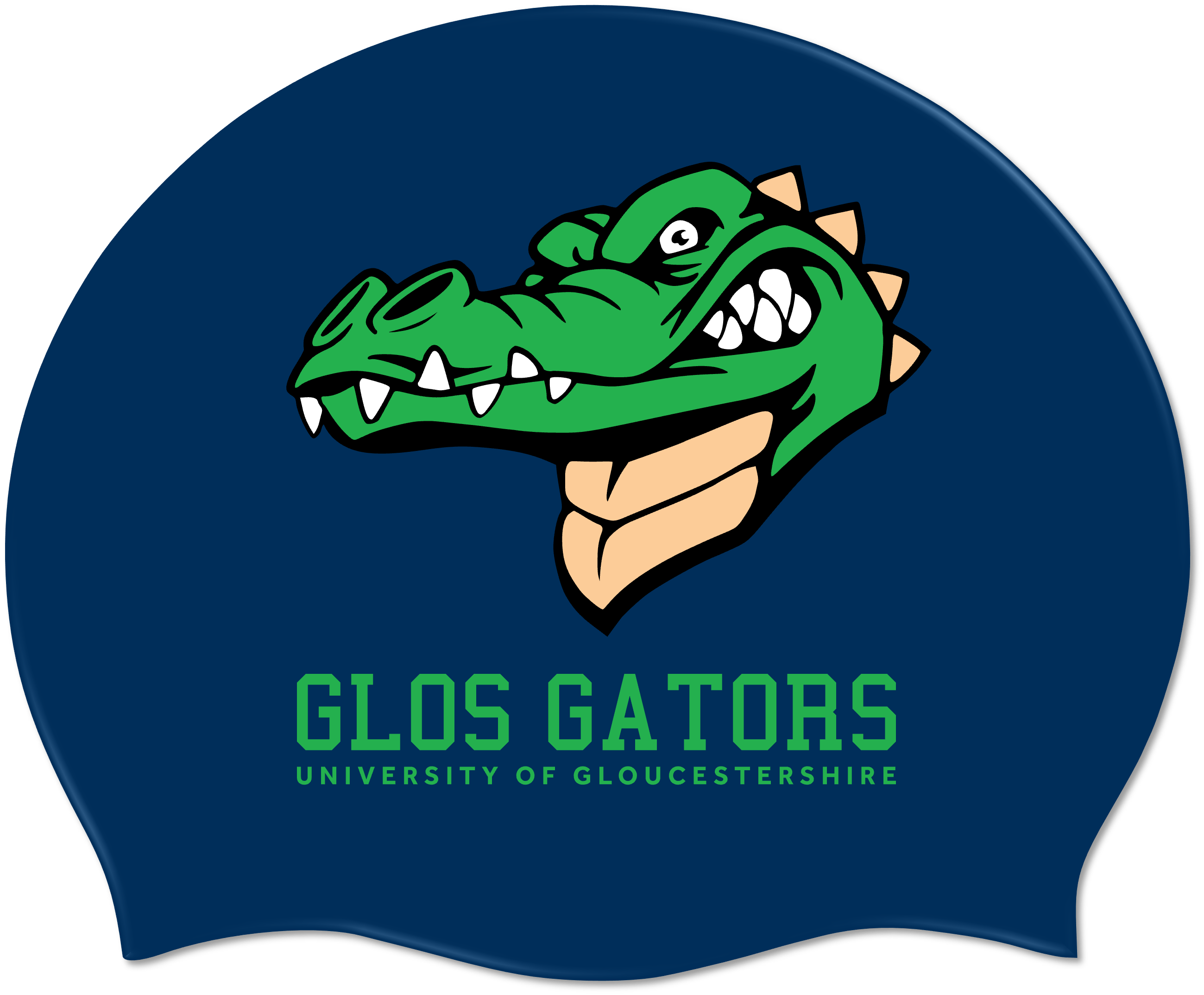 Gloucester Gators Silicone Swimming Cap - Navy Blue for Men & Women - Comfortable, Durable Swim Cap for Pool, Lap Swimming & Water Aerobics