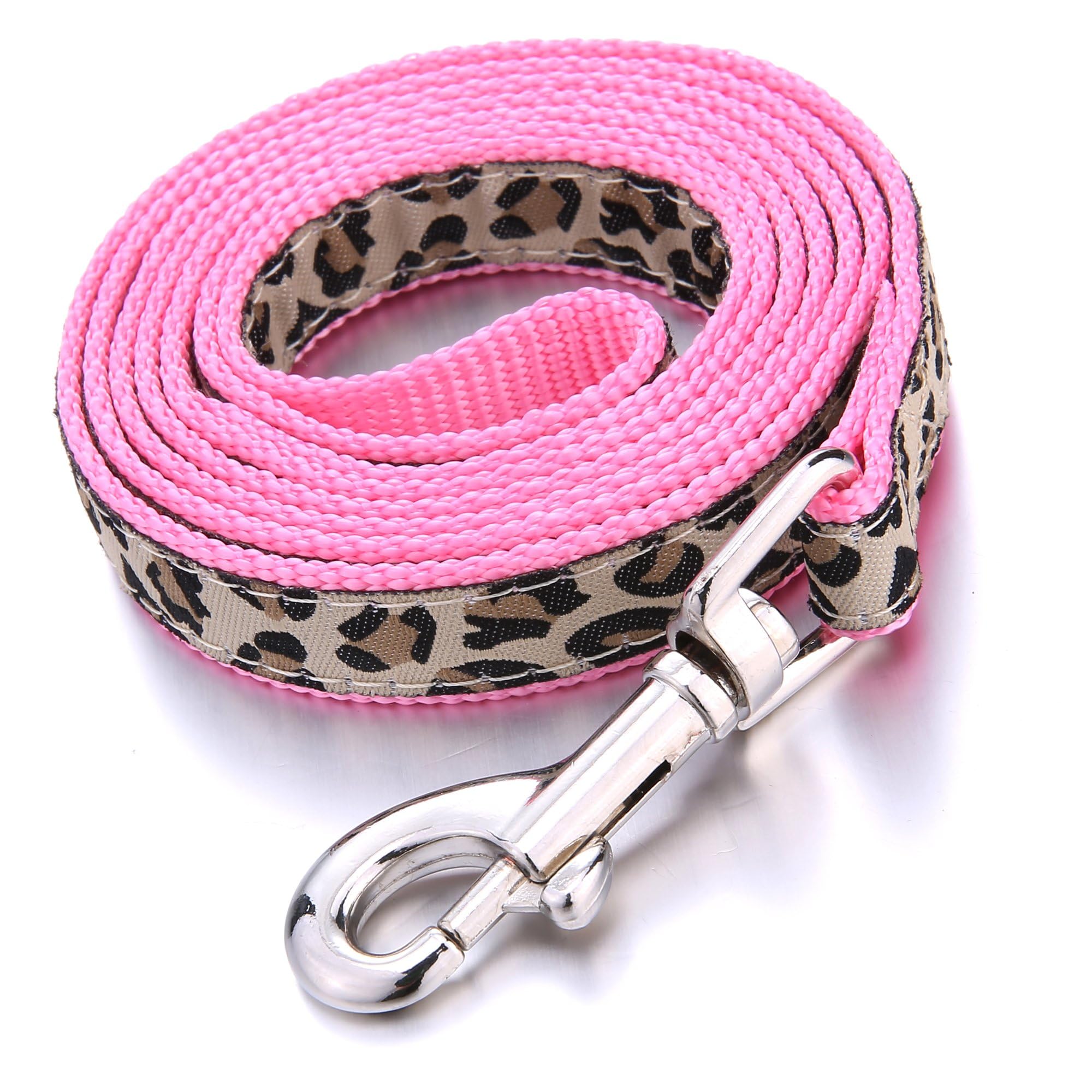 Mile High Life Dog Collar, Harness and Leash Set - Leopard Print Pet Accessories for Small Medium Large Dogs | Adjustable & Durable Walking Gear for Daily Walks, Training, Outdoor Adventures