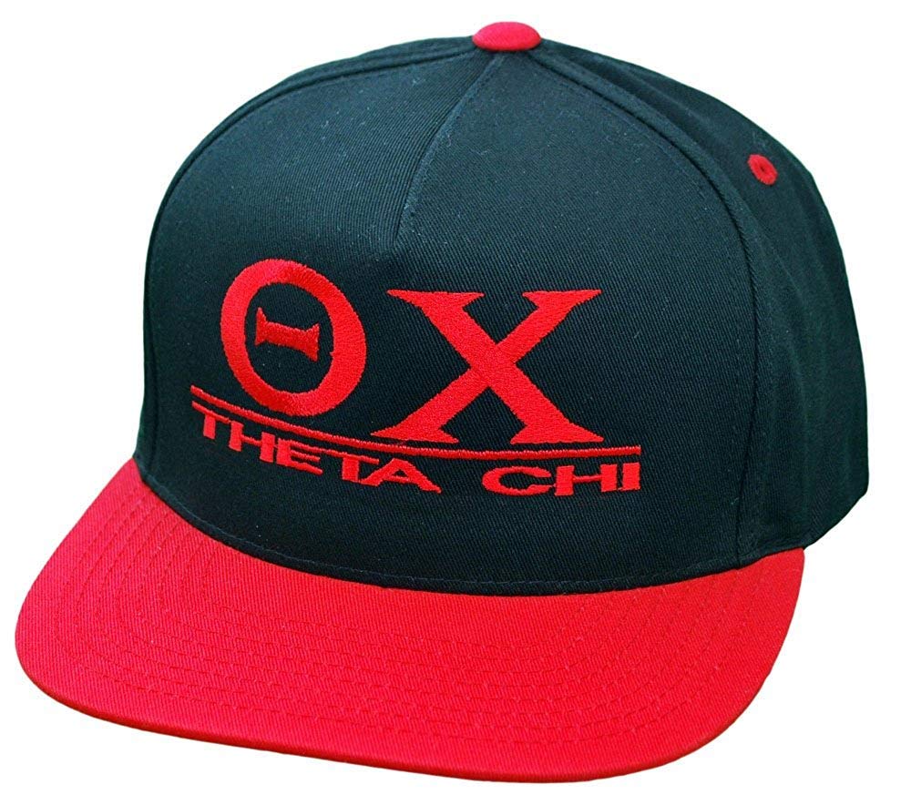 Theta Chi Flatbill Snapback Hats - Original Greek Fraternity Baseball Cap for Men - Perfect for College Events, Tailgating & Greek Life Accessories
