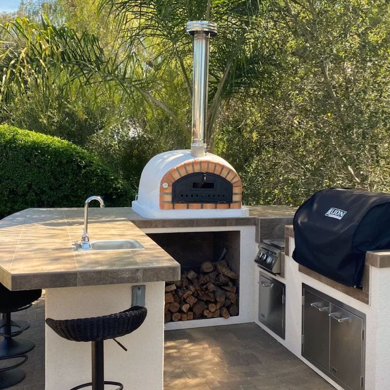 Premium Brick Wood Fired Pizza Oven for Outdoor Cooking - Authentic Italian Pizza Maker for Backyard, Patio & Camping